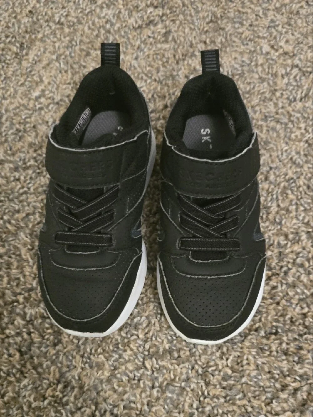 Skechers Boys Black & White Athletic Sneakers